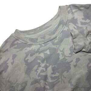 Lululemon Perfectly Oversized Crew Incognito Camo Alpine White SZ L/XL? P2P: 27"